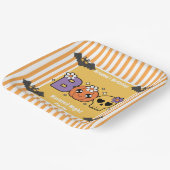 Haunted Night Party Birthday  – Halloween night ペーパープレート (傾斜あり)