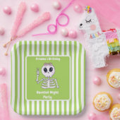 Haunted Night Party Birthday  – Halloween night ペーパープレート (パーティー)