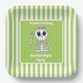 Haunted Night Party Birthday  – Halloween night ペーパープレート