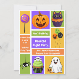 Haunted Night Party Birthday  – Halloween night 招待状