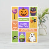 Haunted Night Party Birthday  – Halloween night 招待状 (スタンド正面)