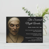 Haunted Nun | Halloween Costume Party Invitation 招待状 (スタンド正面)