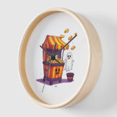 Haunted Popcorn Stand 壁時計 (傾斜)