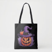 Haunted Pumpkin Witch  トートバッグ (正面)