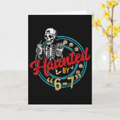 Haunted Six Seven 6 7 Meme 67 Skeleton Hand Hallow カード (黄色い花)