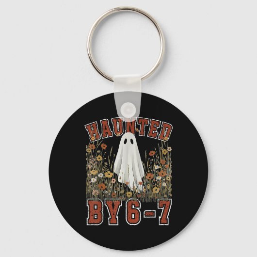 Haunted Six Seven 6 7 Meme 67 Skeleton Hand Hallow キーホルダー (正面)