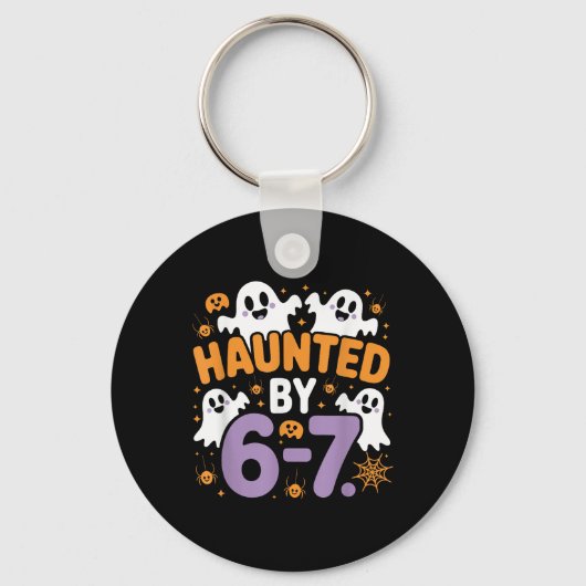 Haunted Six Seven 6 7 Meme 67 Skeleton Hand Hallow キーホルダー (正面)