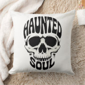 Haunted Soul Skull Typography クッション (ブランケット)