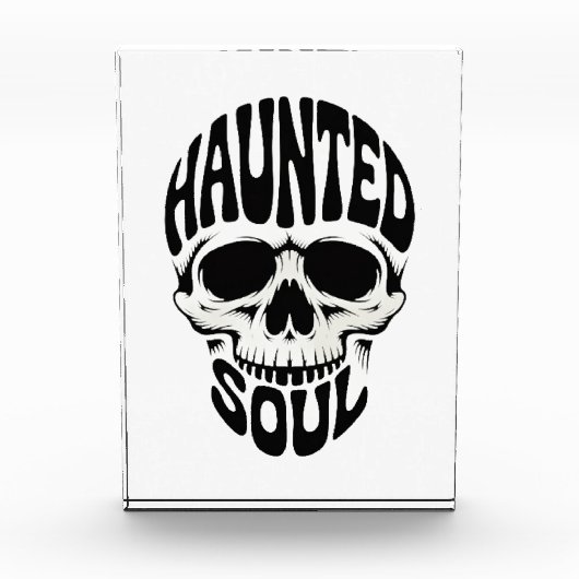 Haunted Soul Skull Typography フォトブロック (正面)