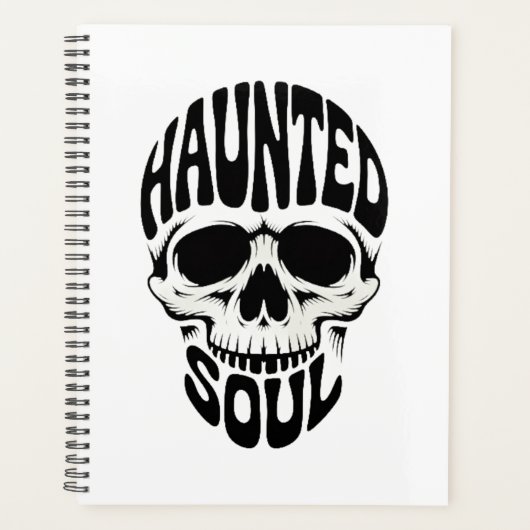 Haunted Soul Skull Typography プランナー手帳 (正面)