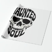 Haunted Soul Skull Typography ラッピングペーパー (アンロールド)