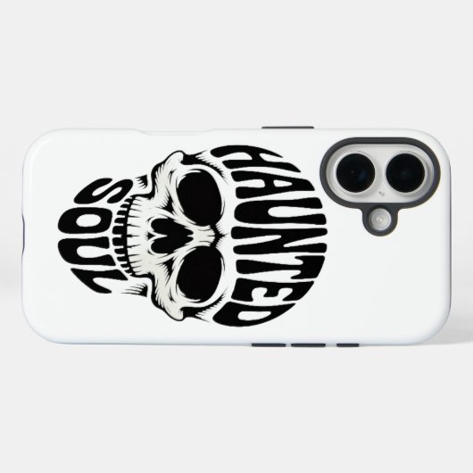 Haunted Soul Skull Typography Case-Mate iPhoneケース (裏面 (横))