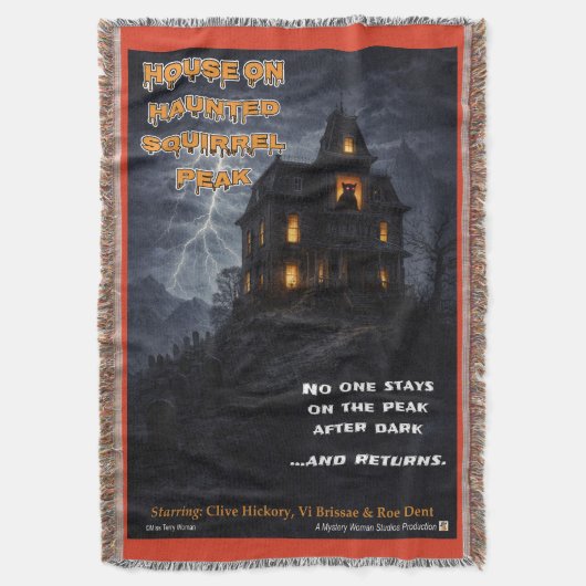 Haunted Squirrel Peak スローブランケット (正面縦)