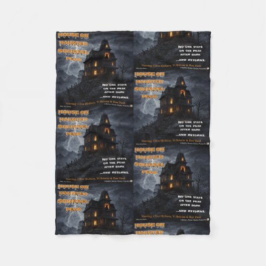 Haunted Squirrel Peak フリースブランケット (正面)