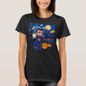Haunted Van Gogh Scene – Gothic Starry Halloween N Tシャツ (正面)