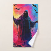 Haunting Demon Cloaked In Shadows Design バスタオルセット (ハンドタオル)