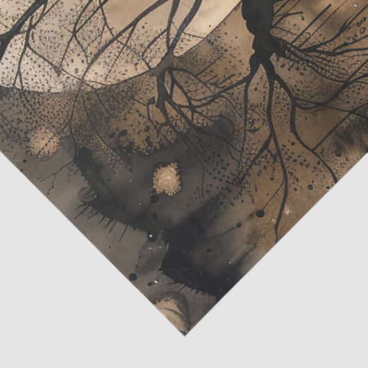 Haunting Fantasy Gothic Raven Art Collage  薄葉紙 (詳細)