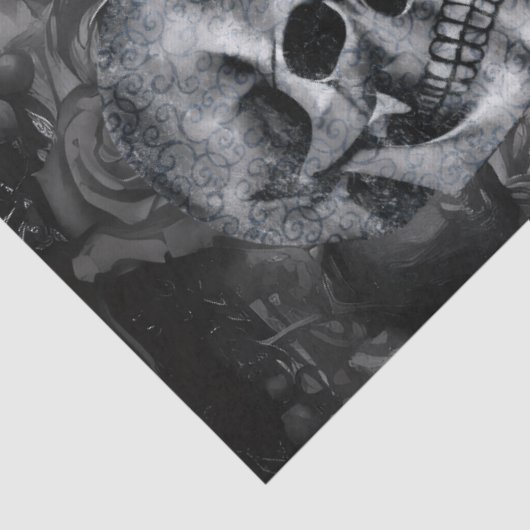 Haunting Fantasy Gothic Raven Roses Skulls 薄葉紙 (詳細)