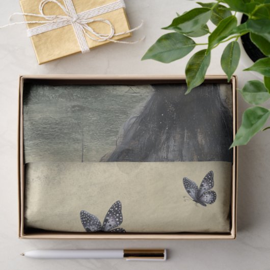 Haunting Fantasy Gothic Raven & Victorian Girl  薄葉紙 (ギフト)