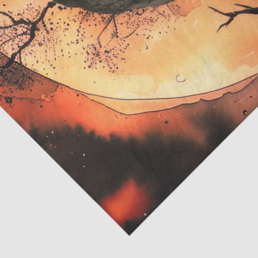 Haunting Fantasy Gothic Raven & Victorian Girl  薄葉紙 (詳細)