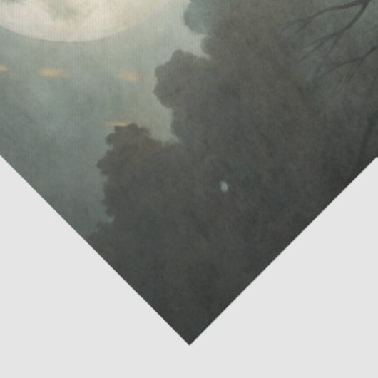 Haunting Fantasy Gothic Witch, Pumpkins & Moon 薄葉紙 (詳細)