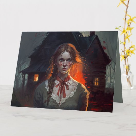 Haunting house カード (黄色い花)