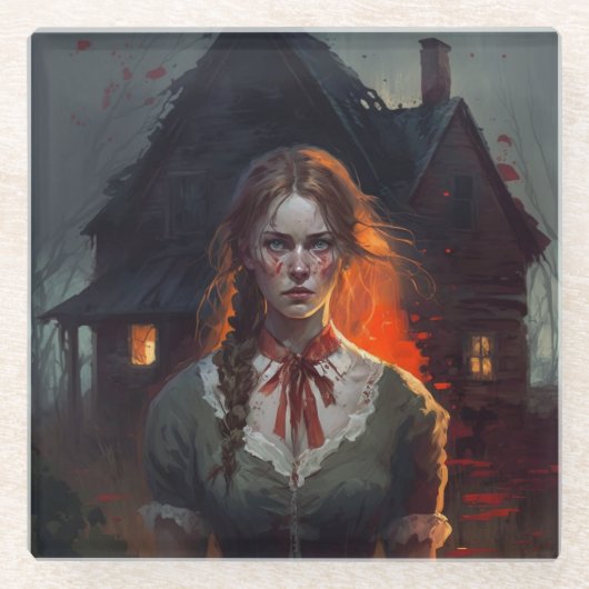Haunting house ガラスコースター (正面)
