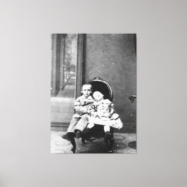 Haunting Vintage Sibling Portrait  キャンバスプリント