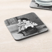 Haunting Vintage Sibling Portrait コースター (左側)