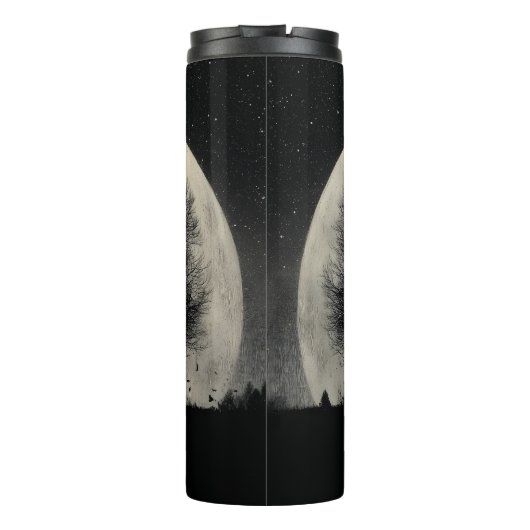 Hauntingly Beautiful Silhouette of Bare Trees タンブラー (裏面)