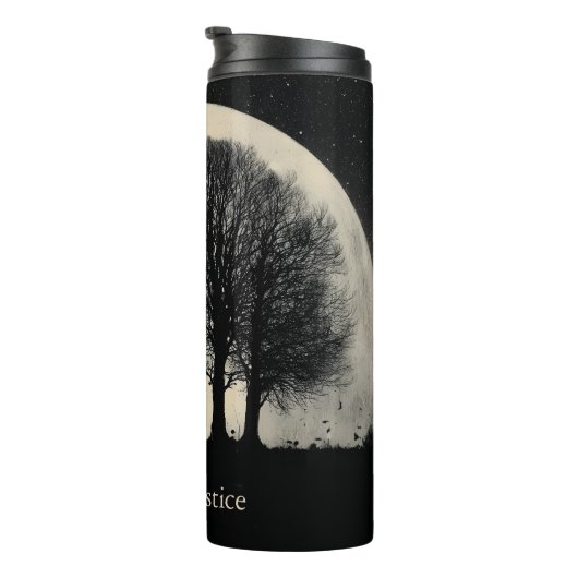 Hauntingly Beautiful Silhouette of Bare Trees タンブラー (回転右)