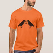 Hauntingly Cute: Crows with Pumpkin & Hidden Ghost Tシャツ (正面)