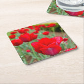 Hauptの球根、クローズアップ スクエアペーパーコースター (アングル)