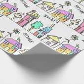 HAUSEWARMINGのギフトのためのタウンハウスの包装紙 ラッピングペーパー (角)