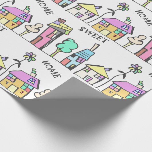 HAUSEWARMINGのギフトのためのタウンハウスの包装紙 ラッピングペーパー (角)