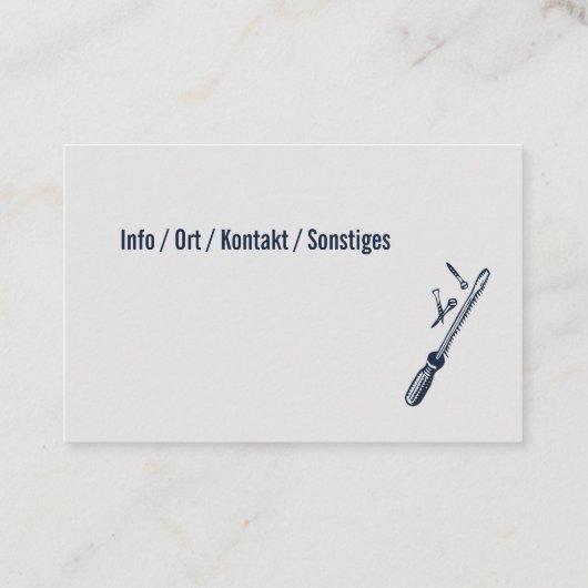 Hausmeister Service 名刺 (裏面)