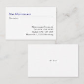 Hausmeister Visitenkarte 名刺 (正面/裏面)