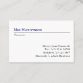 Hausmeister Visitenkarte 名刺 (正面)