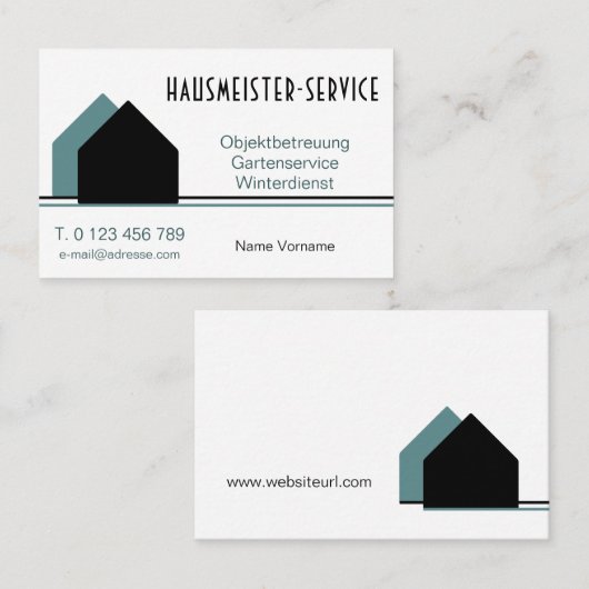 Hausmeisterservice 名刺 (正面/裏面)