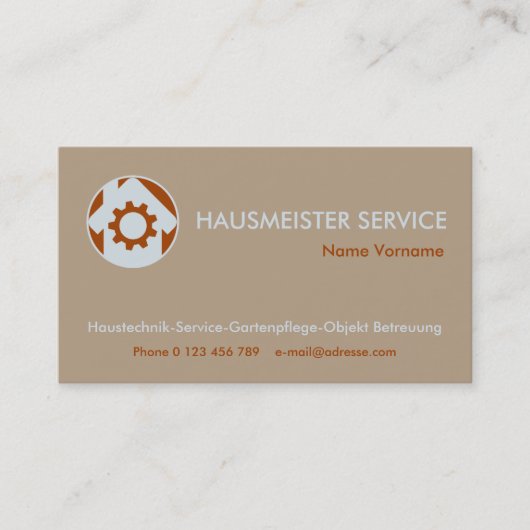 hausmeisterservice 名刺 (正面)