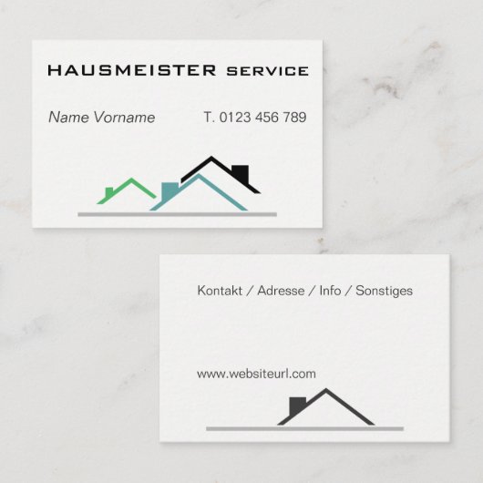 hausmeisterservice 名刺 (正面/裏面)