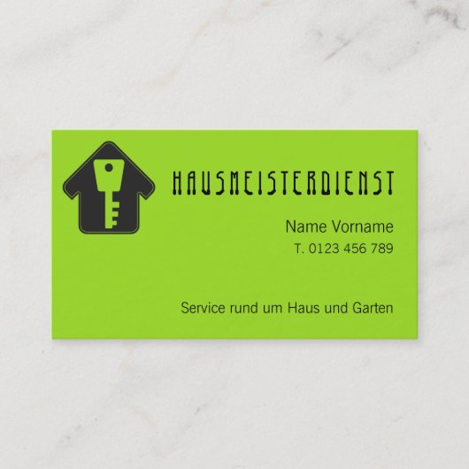 hausmeisterservice 名刺 (正面)