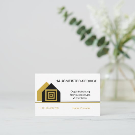 Hausmeisterservice 名刺 (スタンド正面)