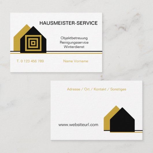 Hausmeisterservice 名刺 (正面/裏面)