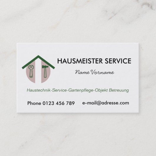 hausmeisterservice 名刺 (正面)