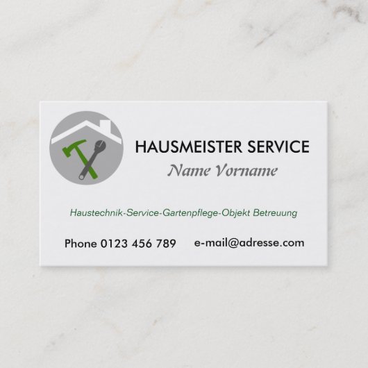 hausmeisterservice 名刺 (正面)