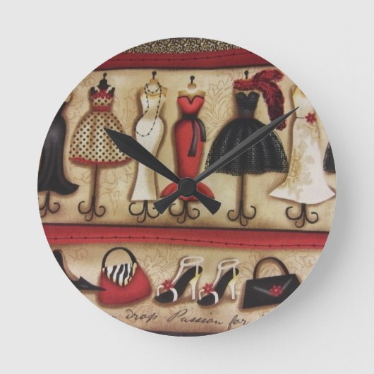 Hauteのファッション ラウンド壁時計 (正面)