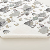 Haute Couture Chicken print Baby Blanket シェルパブランケット (3/4)