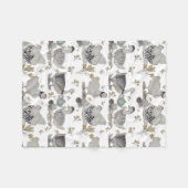 Haute couture print baby fleece blanket フリースブランケット (正面(横))
