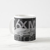 "Haute de Gamme"図解入りの、写真付きのなシトロエン車のマグ コーヒーマグカップ (正面左)